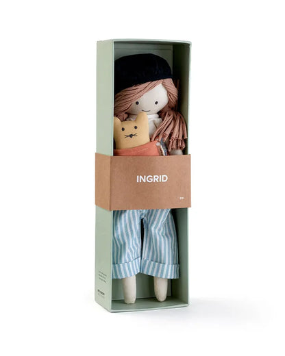 Zachte meisjes pop - Doll Ingrid - Katoen - Kid's Concept
