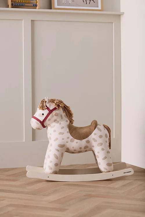 Hobbelpaard Dotty Aiden - Rocking Horse - Beige/Wit - Kid's Concept - productfoto
