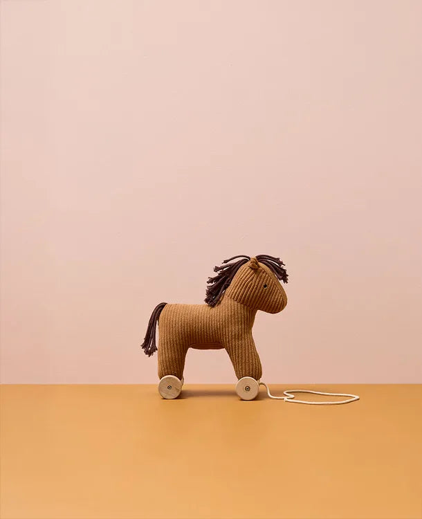 Trekpaardje Vera Aiden - 2 in 1 - Pull Along - Bruin - Kid's Concept - productfoto - afbeelding 4