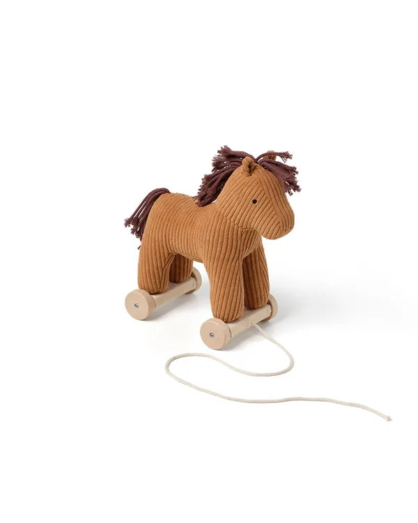 Trekpaardje Vera Aiden - 2 in 1 - Pull Along - Bruin - Kid's Concept - productfoto - afbeelding 2