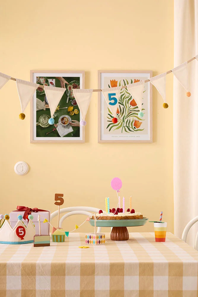 Verjaardagsslinger met verwisselbare cijfers - Biologisch katoen - 300 cm - Kid's Concept - productfoto - afbeelding 3