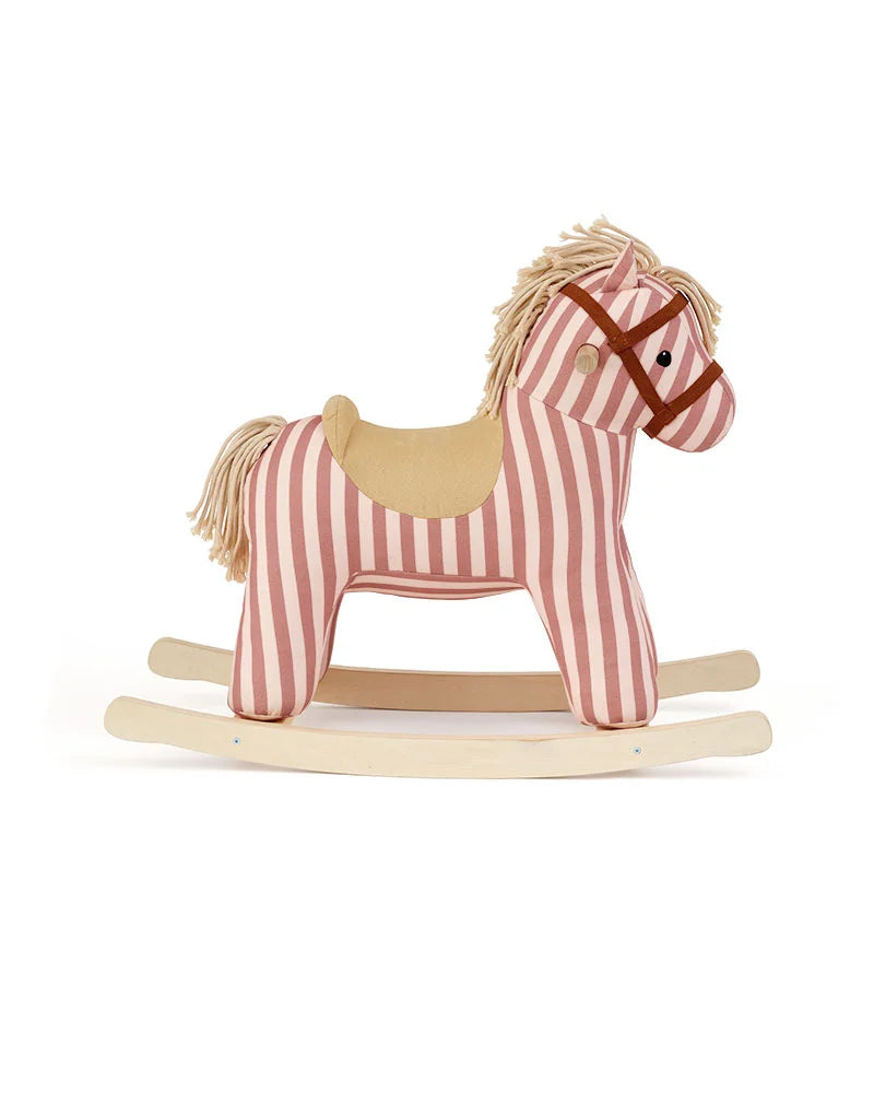 Hobbelpaard Mila - Clay Pink Stripe - FSC-gecertificeerd hout - Kid's Concept - productfoto - afbeelding 4