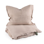 Mousseline beddengoed baby - Dekbedovertrek - 100x70 & 40x45 - Seabreeze beige - HUSKS - productfoto
