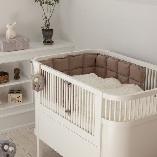 Bed Bumper halve lengte, Baby Bumper half-length, Kapok, Jetty Beige, Sebra