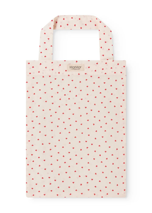 Bed Linen – Scallop Junior Happy Hearts – Biologisch katoenen – Junior dekbedovertrek met golvende sierrand – 100 × 140 cm – MarMar Copenhagen