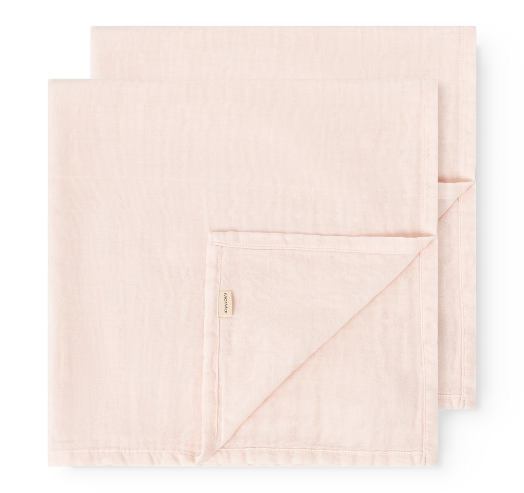 Hydrofiele doeken – Ada 2-pack – Rosa – Biologisch katoen – MarMar Copenhagen