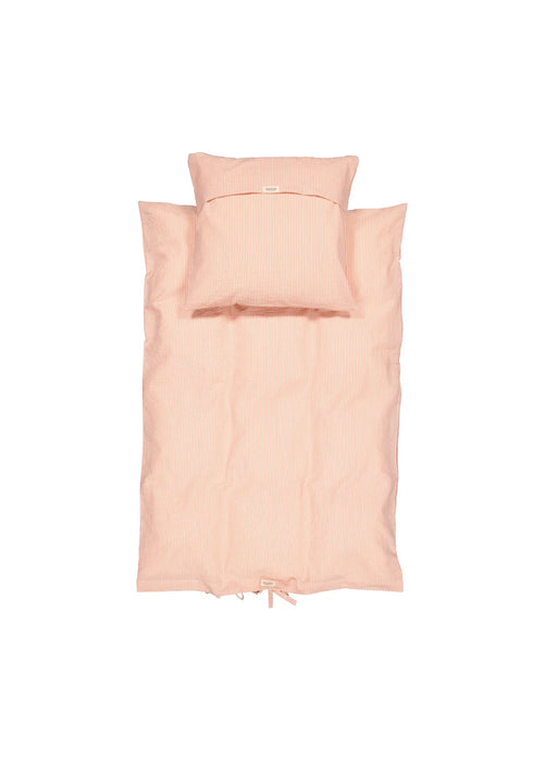 Bed Linen Junior – Soft Cheek Stripe – Coton biologique – Housse de couette junior à rayures tissées – 100 × 140 cm – MarMar Copenhagen