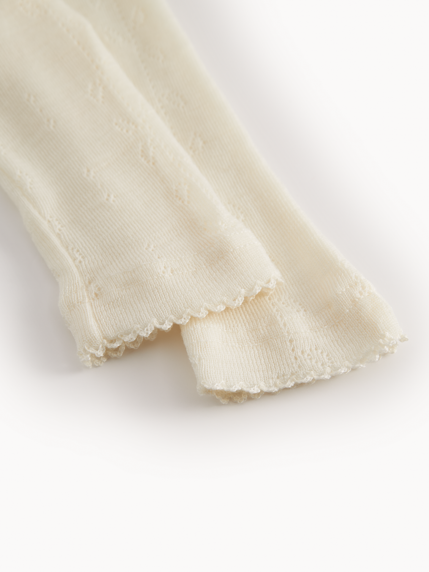 Broekje zonder voetjes Piva - Wool pointelle - Merinowol - Burnt Rose - MarMar Copenhagen