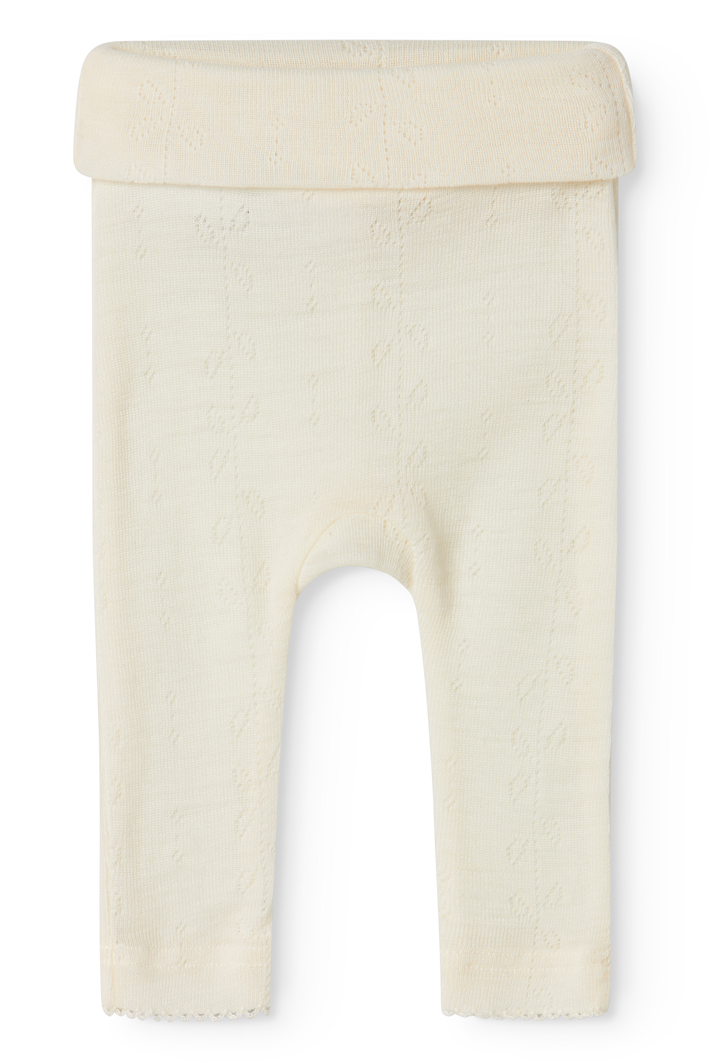 MarMar Copenhagen - Piva Wool Pointelle Pants - Broekje - 100% merino wol - Natural