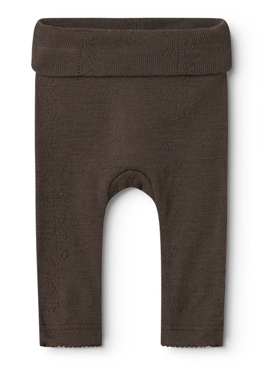 MarMar Copenhagen - Piva Wool Pointelle Pants - Broekje - 100% merino wol - Terre