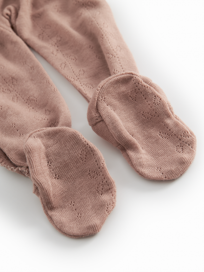 Boxpakje met voetjes - Rubetta Wool Pointelle Jumpsuit - Merino wol - MarMar Copenhagen