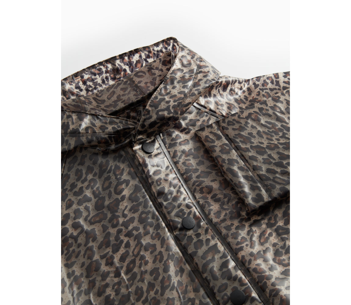 Transparante regenjas Odetta - Waterdicht TPU - Brown Leo - MarMar Copenhagen - productfoto - afbeelding 4