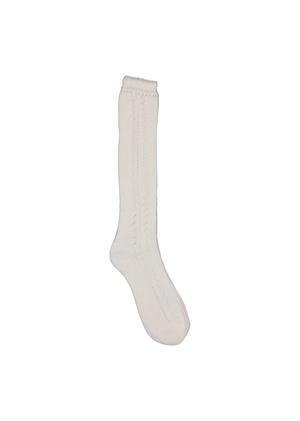 Knee Socks Pointelle – Gentle White – Kinder-Kniestrümpfe aus Baumwolle mit Ajourmuster – MarMar Copenhagen