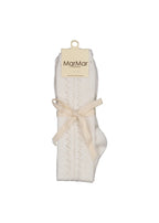 Knee Socks Pointelle – Gentle White – Kinder-Kniestrümpfe aus Baumwolle mit Ajourmuster – MarMar Copenhagen