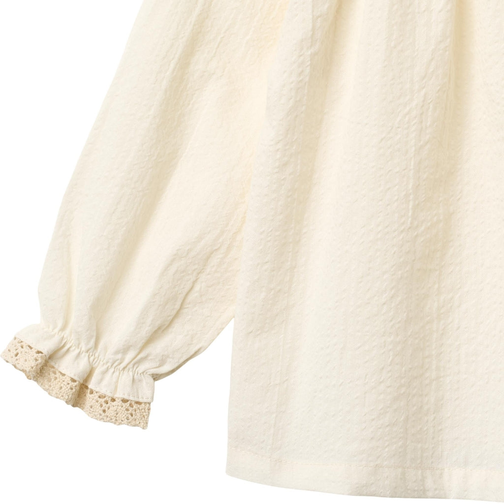 Blouse Merle - Biologisch katoen - Ecru/Eggshell - Wheat - productfoto - afbeelding 3