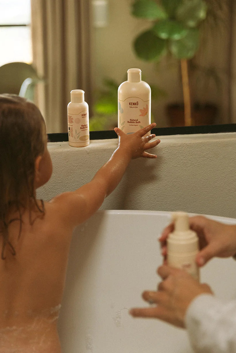 Natural Bubble Bath - Baby & Kids - Badschuim met Aloë Vera - Organic - Kenkô - productfoto - afbeelding 2