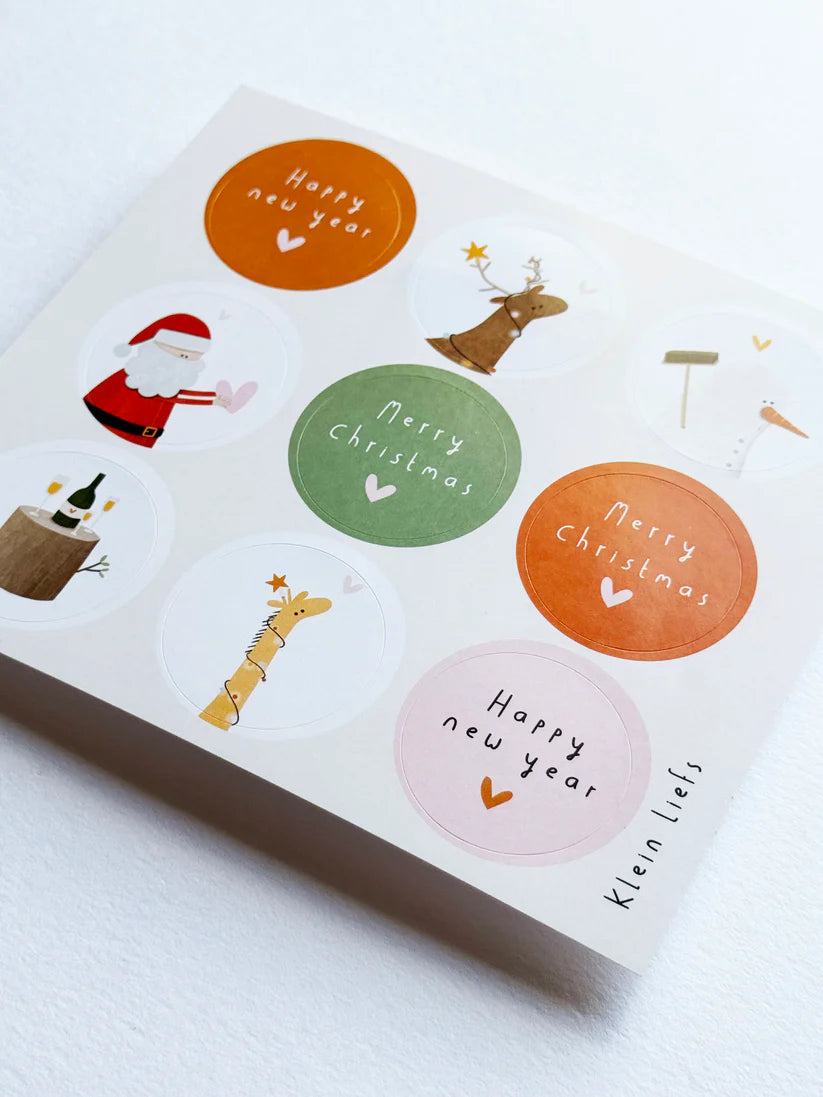 Setje van 8 kerstkaarten incl. enveloppen en stickervel - Alijt