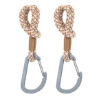 Kinderwagenhaken MIX Cord (2-pack) – Green Lavender, Camel Vanilla, Olive Red & Black Blue – LÄSSIG