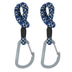 Kinderwagenhaken MIX Cord (2-pack) – Green Lavender, Camel Vanilla, Olive Red & Black Blue – LÄSSIG