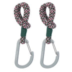 Kinderwagenhaken MIX Cord (2-pack) – Green Lavender, Camel Vanilla, Olive Red & Black Blue – LÄSSIG