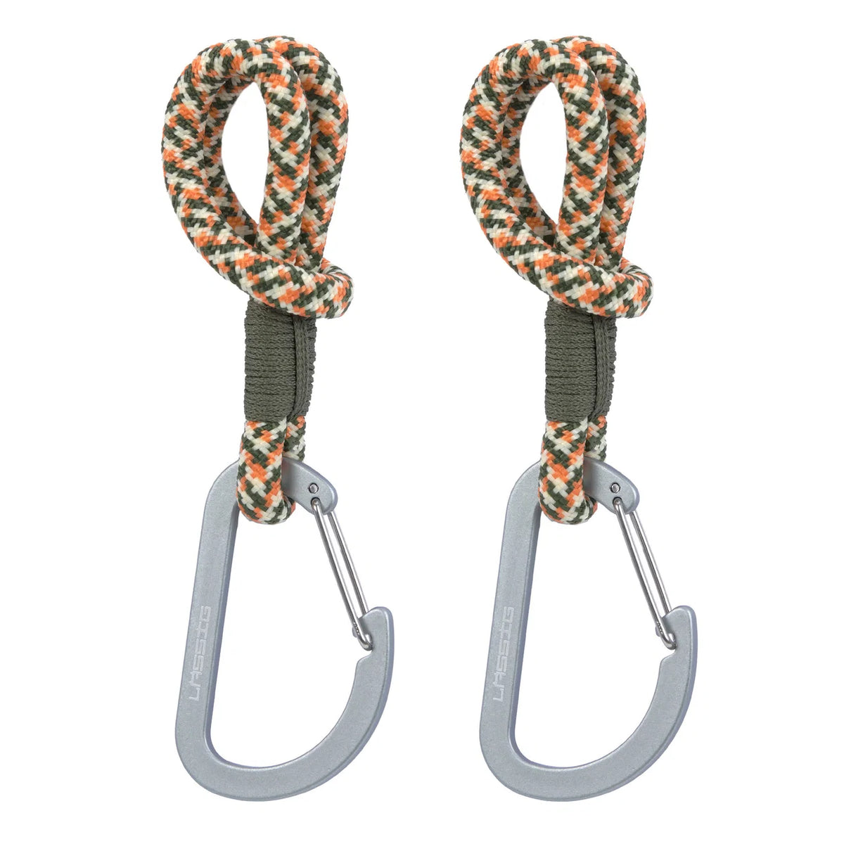 Kinderwagenhaken MIX Cord (2-pack) – Green Lavender, Camel Vanilla, Olive Red & Black Blue – LÄSSIG