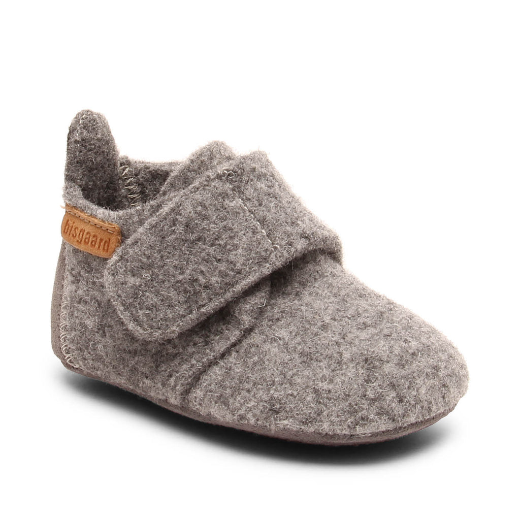 Baby Wool Grey – Wollen babyslofjes – Schoenjes – Bisgaard