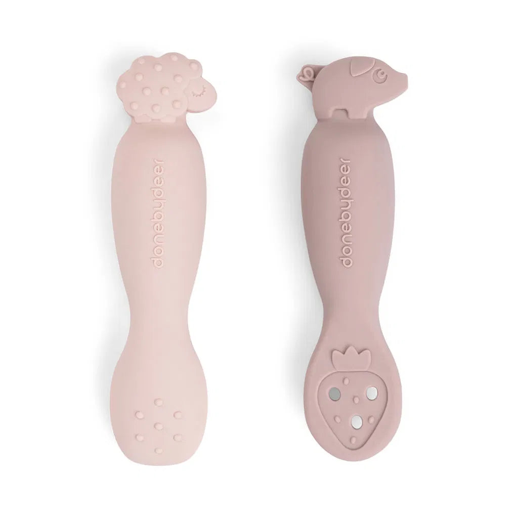 Oefen lepelset - Learning spoon set - Tiny farm - Powder - Done by Deer