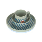 Porseleinen Kinderservies met Siliconen Antislip – 3-delige Set – Tiny Team Dog – LÄSSIG