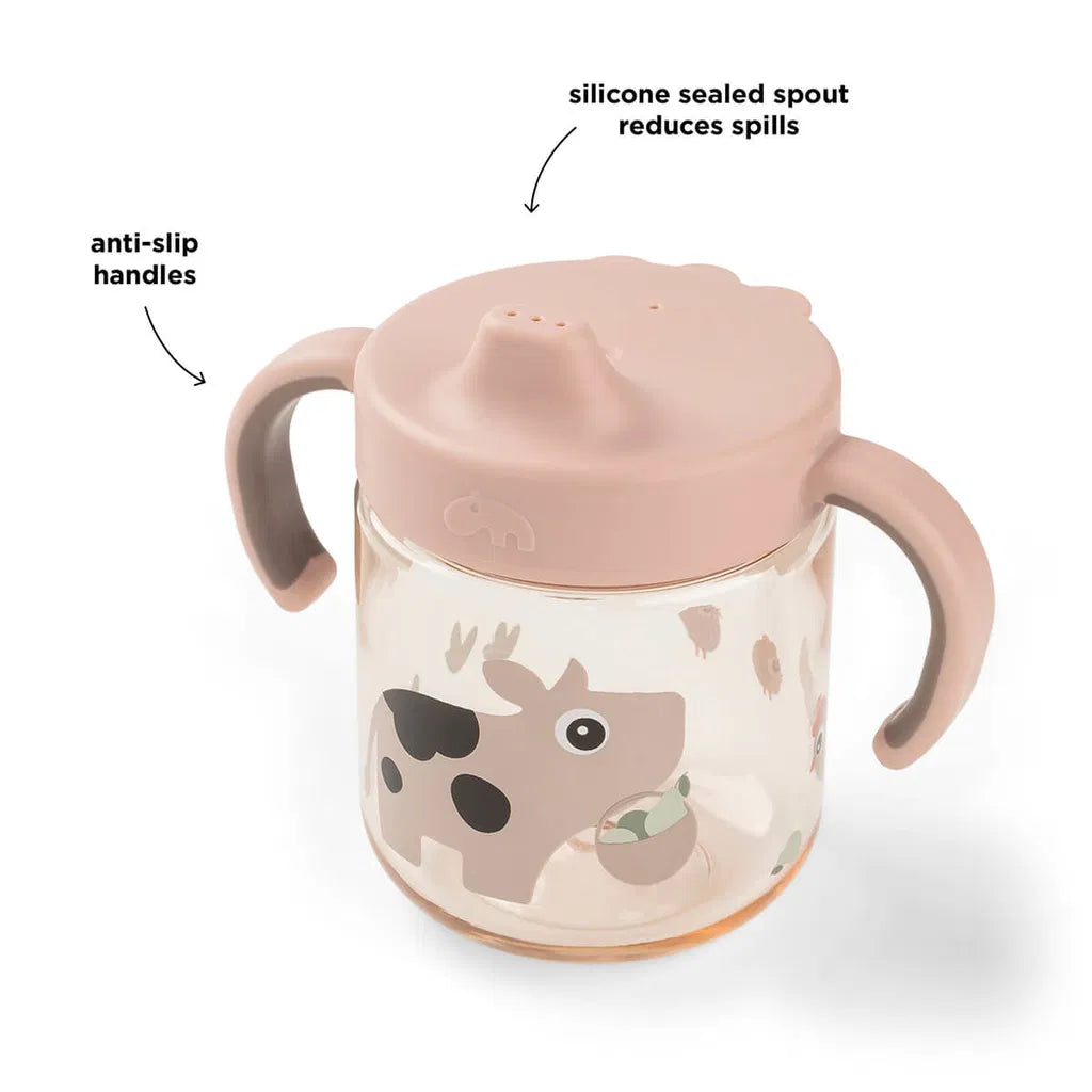 Oefenbeker - Tuitbeker met 2 handvatten - Tiny Farm - Poeder - Done by Deer - productfoto - afbeelding 3