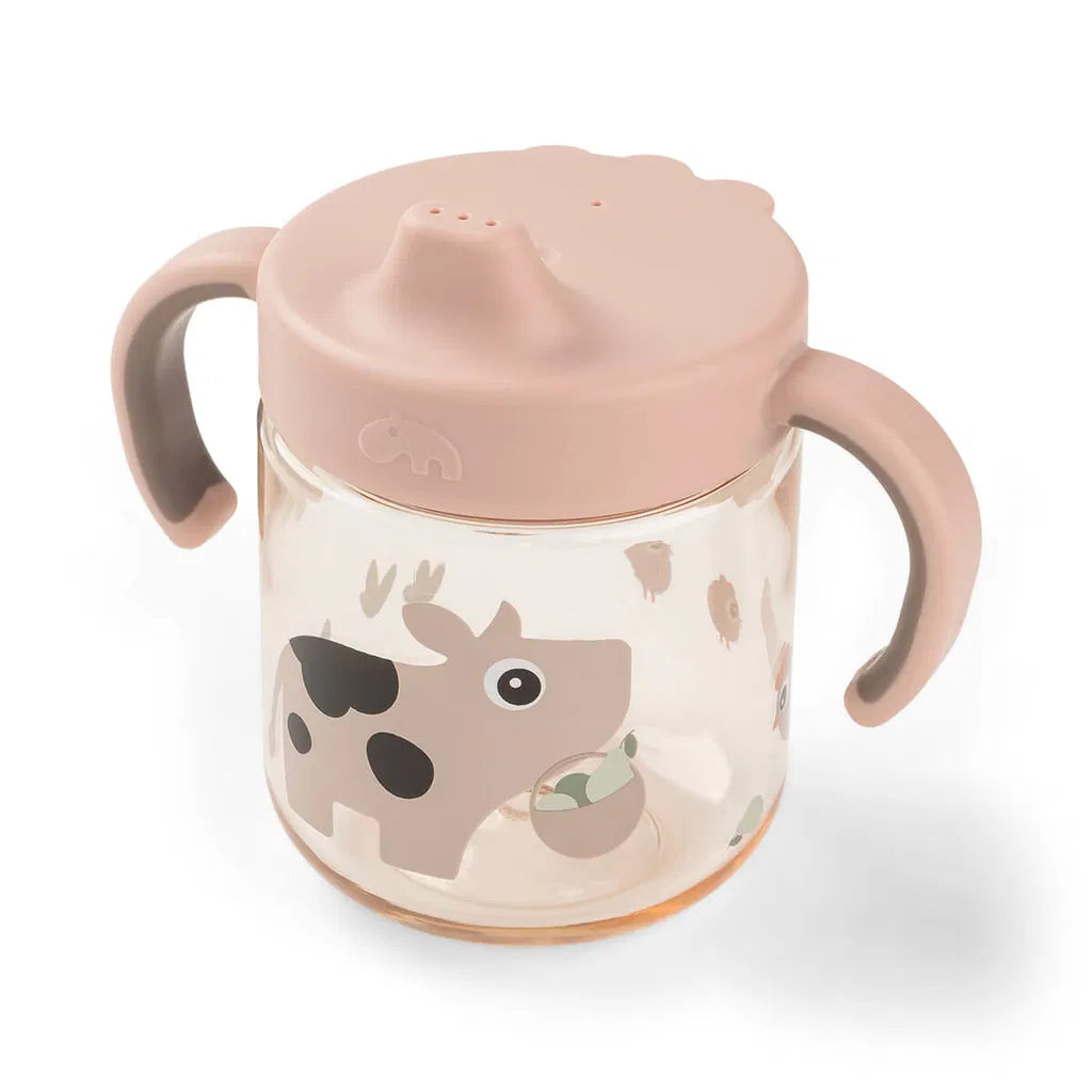 Oefenbeker - Tuitbeker met 2 handvatten - Tiny Farm - Poeder - Done by Deer - productfoto