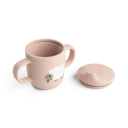 Siliconen drinkbeker met 2 handvatten - Tuitbeker - Tiny farm - Poeder - Done by Deer