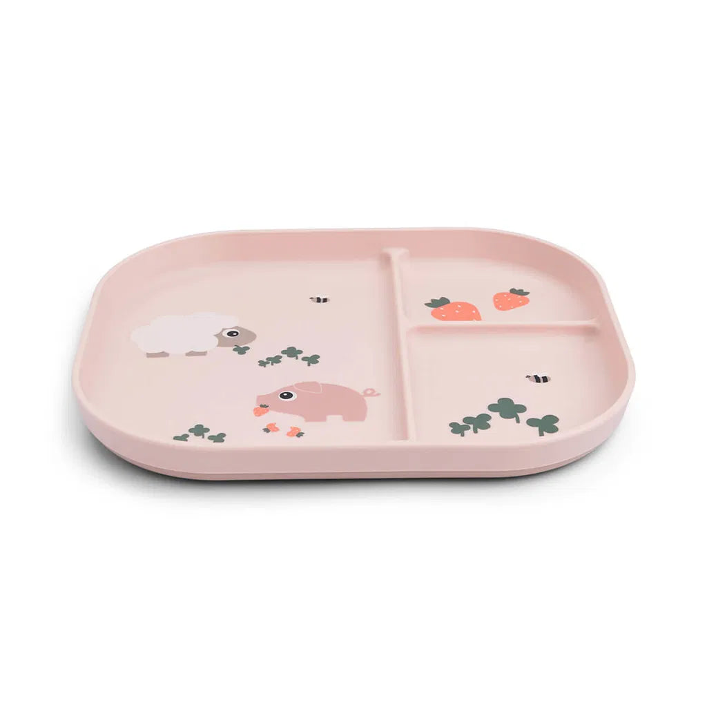 Vakken bordje - Foodie compartment plate - Tiny farm - Powder - Done by Deer - productfoto - afbeelding 3