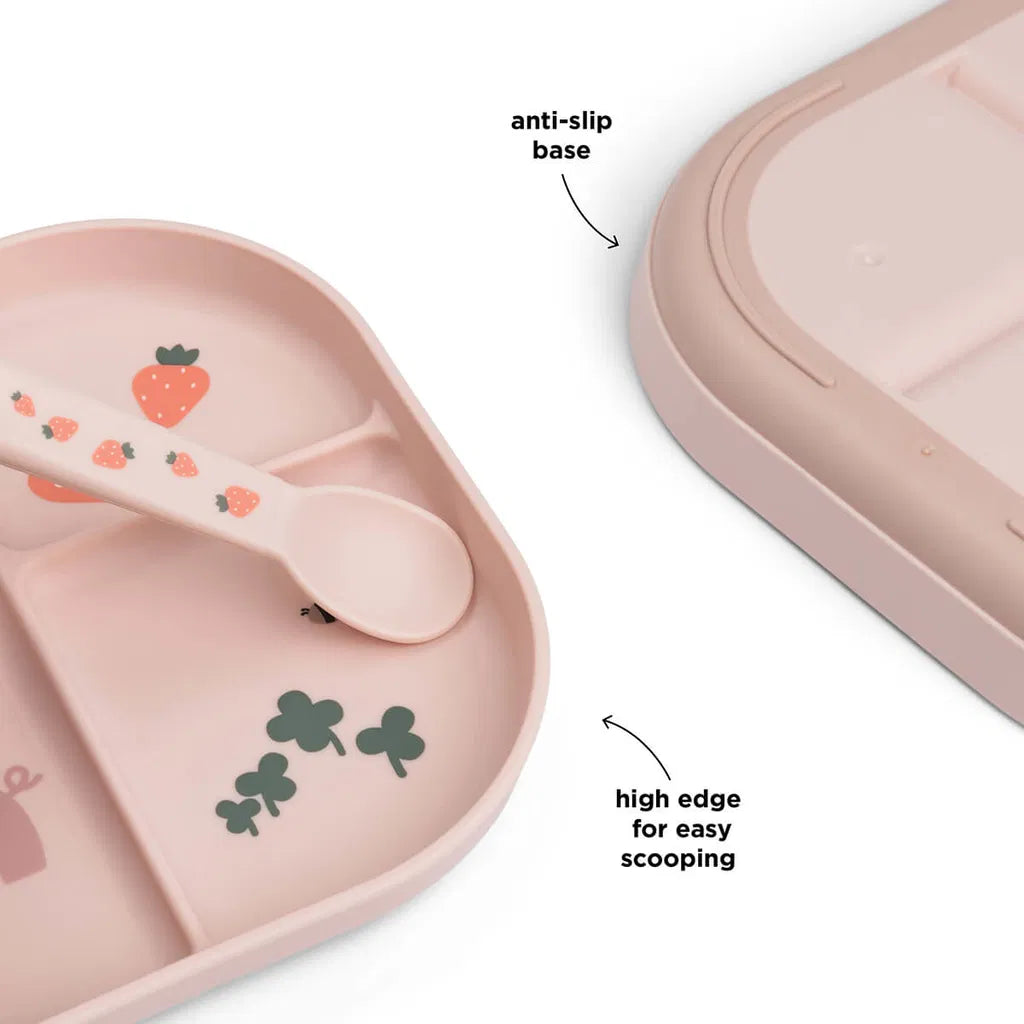 Vakken bordje - Foodie compartment plate - Tiny farm - Powder - Done by Deer - productfoto - afbeelding 2