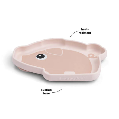 Siliconen Stick&Stay bord - Zuignap bord Pigee - Powder - Done by Deer