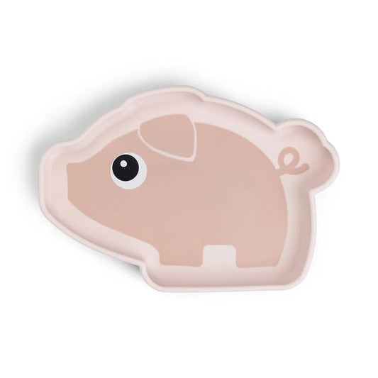 Siliconen Stick&Stay bord - Zuignap bord Pigee - Powder - Done by Deer