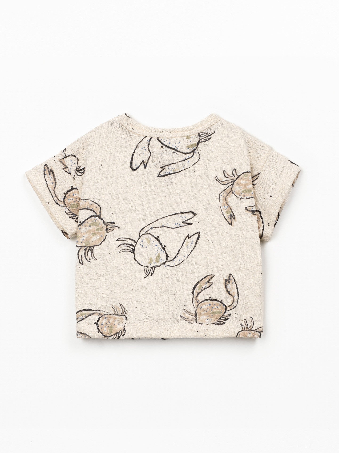T-shirt met krabprint - Raw - 100% biologisch katoen - Play Up - achterkant