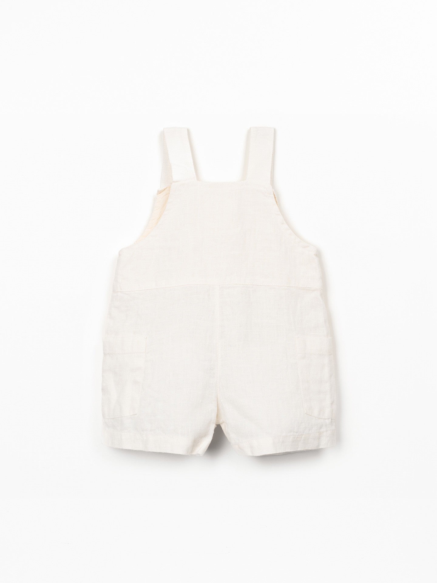 Linnen jumpsuit met verstelbare bandjes - 100% linnen - Play Up - it achterkant