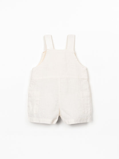 Linnen jumpsuit met verstelbare bandjes - 100% linnen - Play Up - it achterkant