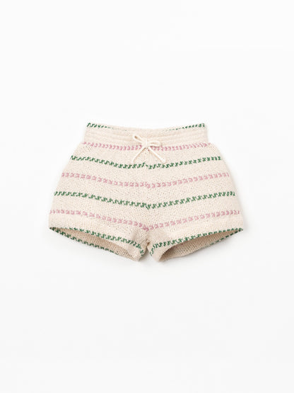 Short met streepjes - Gerecycled katoen - Playup - voorkant