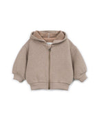 Hooded fleece vest - Cotton blend - Drawing/brown - Play Up