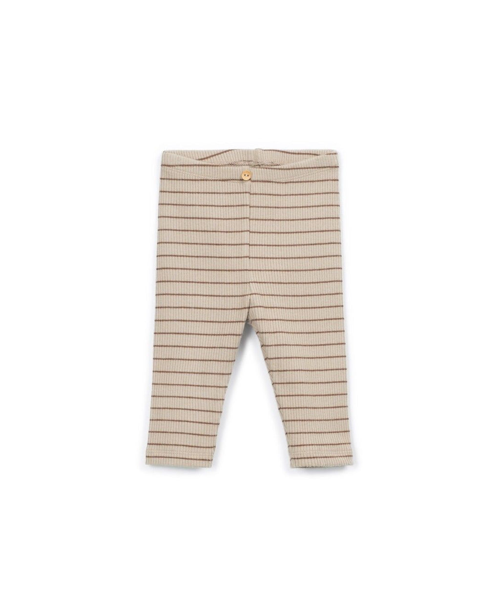 Geribde legging met strepen - Katoen & modal - Tufting - Play Up