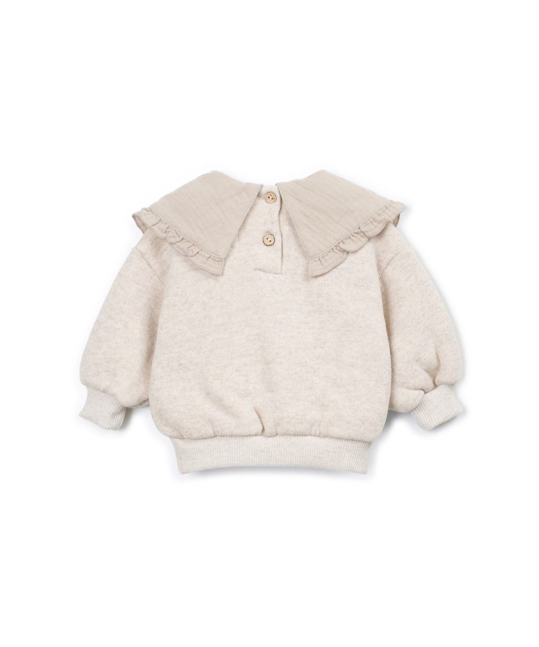 Fleece sweater met kraag – Katoen & gerecyclede materialen – Play Up