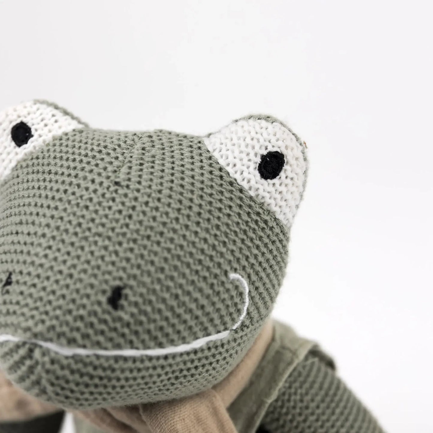 Frosch Jeremy - Baumwoll-Stofftier mit Rassel - Egmont Toys