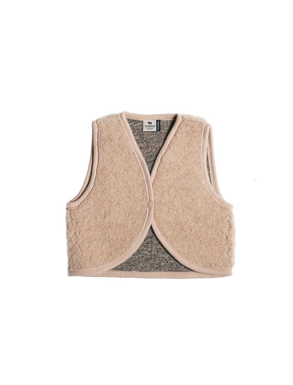 Babyvest Lulu Light Sand Brown – 100% wol – Alwero