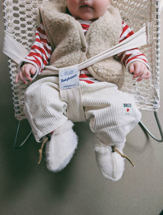 Babyvest Lulu Light Sand Brown – 100% wol – Alwero