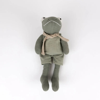 Frosch Jeremy - Baumwoll-Stofftier mit Rassel - Egmont Toys