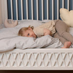 Dekbedovertrek junior - 100x140cm - Classic Stripes Camel - 100% biologisch katoen - CamCam Copenhagen - productfoto
