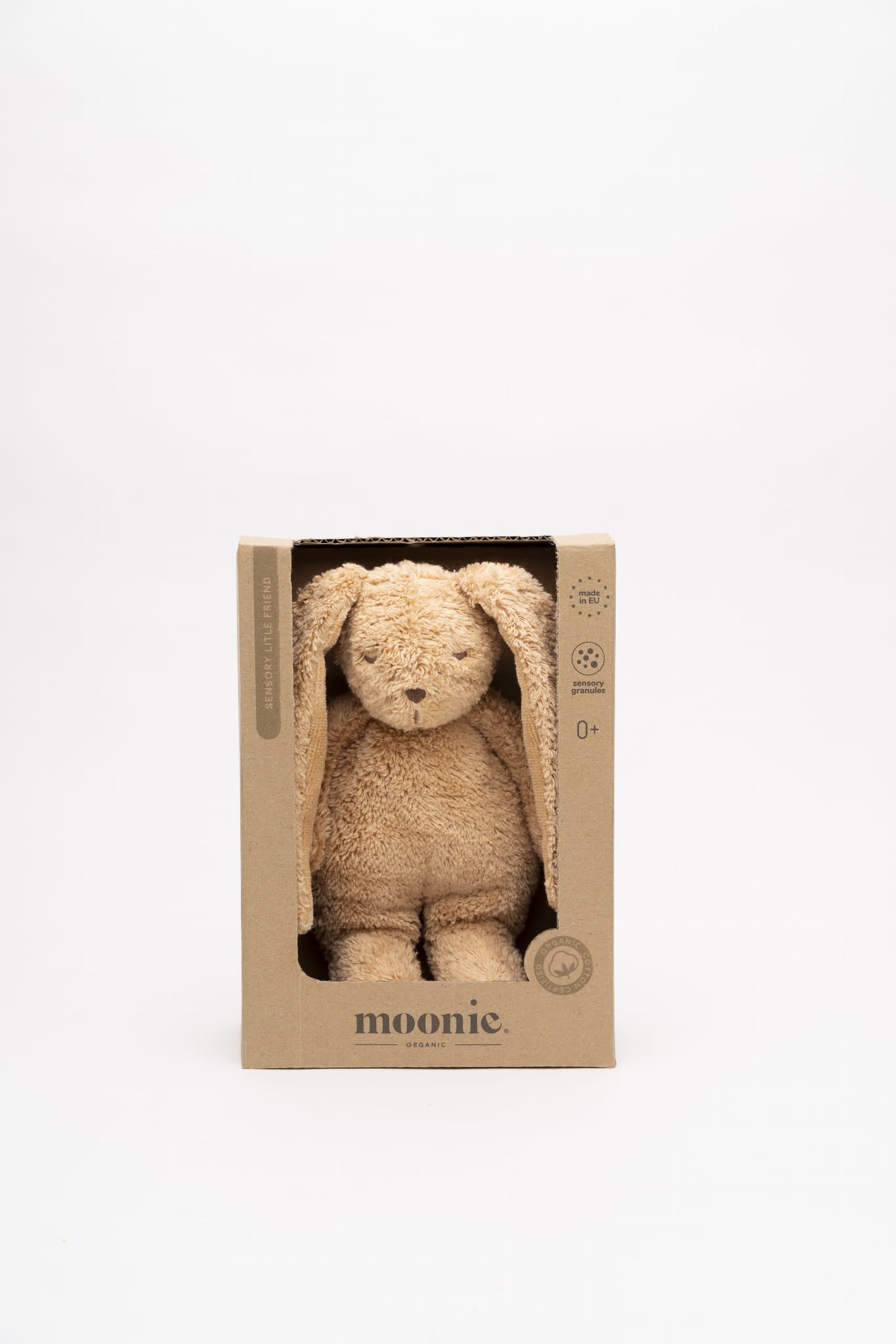 Sensory Mini Moonie Bunny - Sensorische Knuffel - Biologisch katoen - GOTS - Moonie - productfoto - afbeelding 3