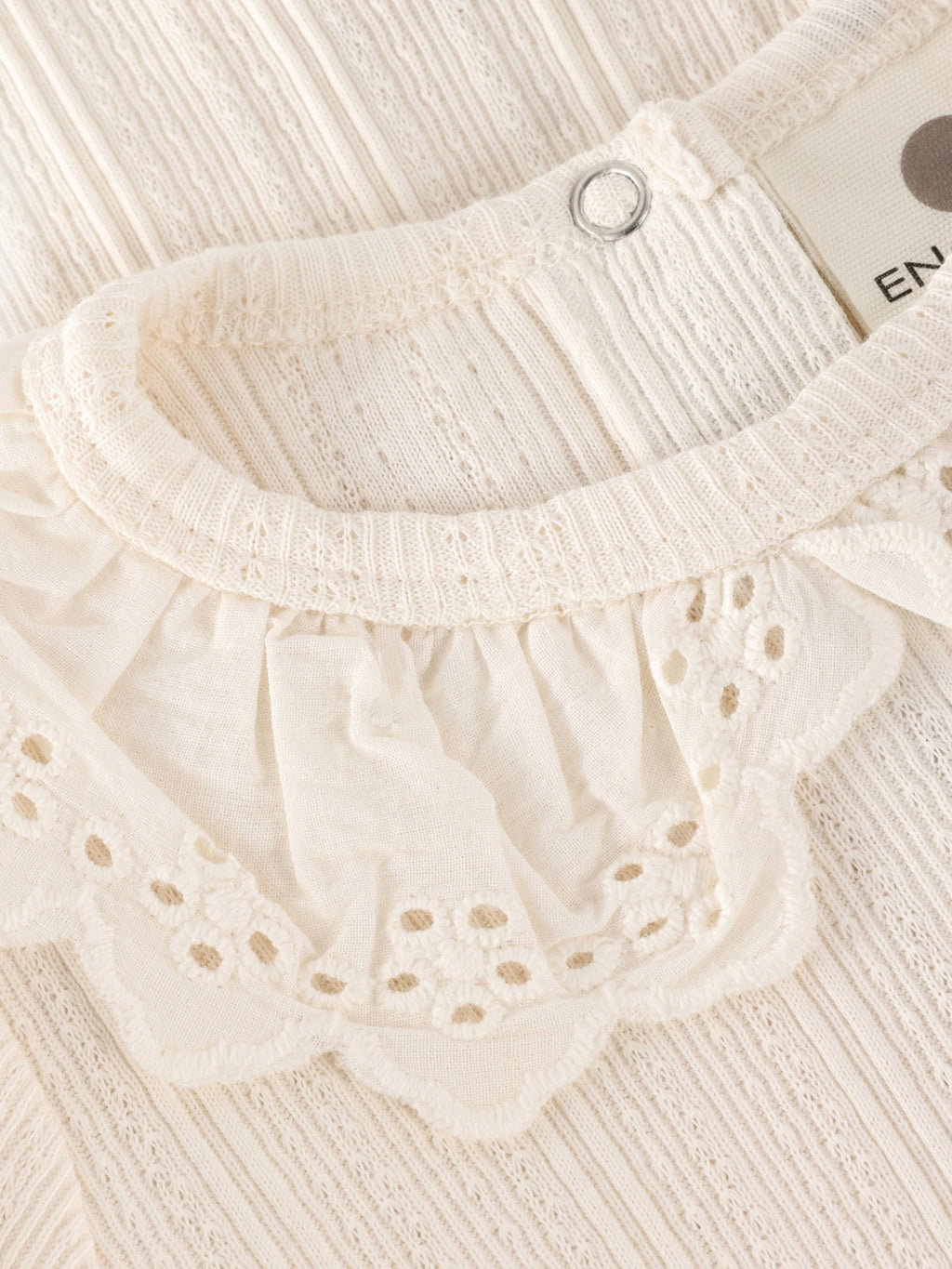 Pointelle romper met kraagje - Katoen - Body LS Pointelle - En Fant - voorkant - afbeelding 3