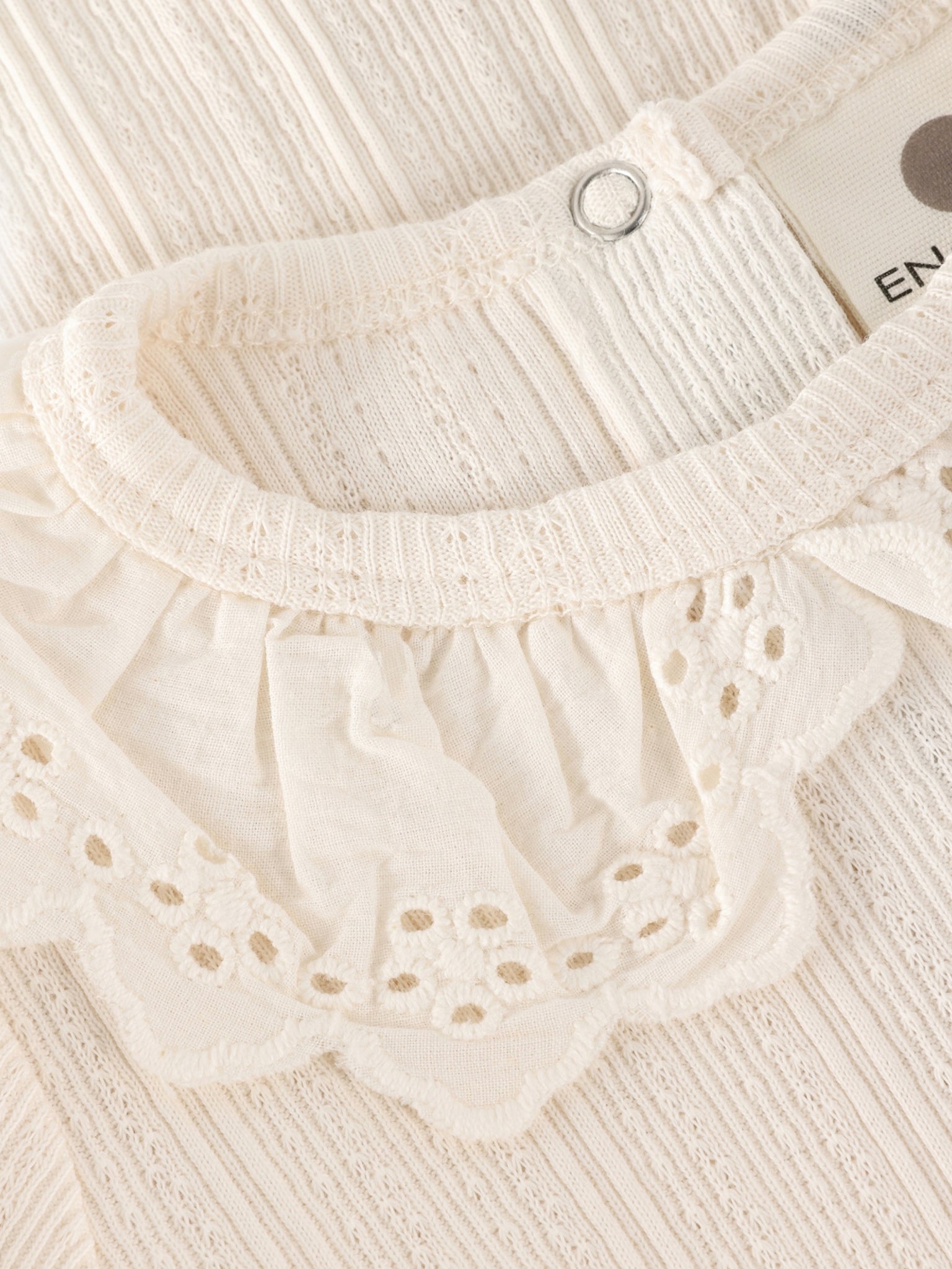 Pointelle romper met kraagje - Katoen - Body LS Pointelle - En Fant - voorkant - afbeelding 3